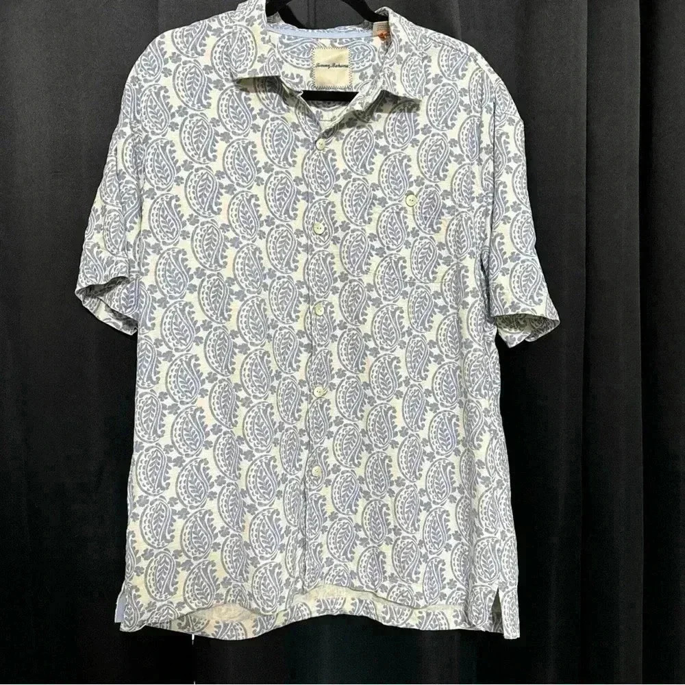 Tommy Bahama 100% Silk Button Down Shirt